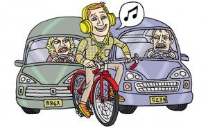 Musik hören auf Fahrrad